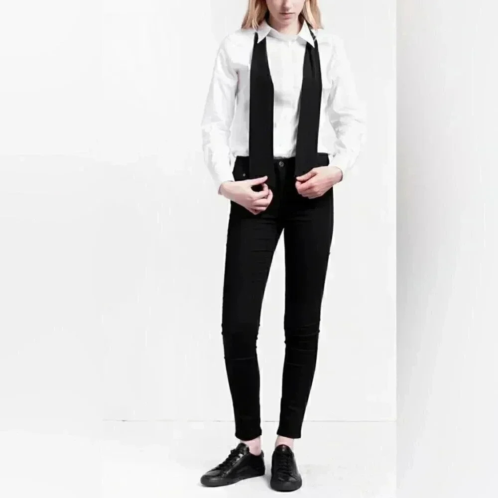 Acne studios black 5 pocket “skin 5” skinny cotton stretch denim jean 30